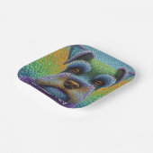 Schnauzer Party Dog Bewerken Tekst personaliseren Papieren Bordje (Gebogen)