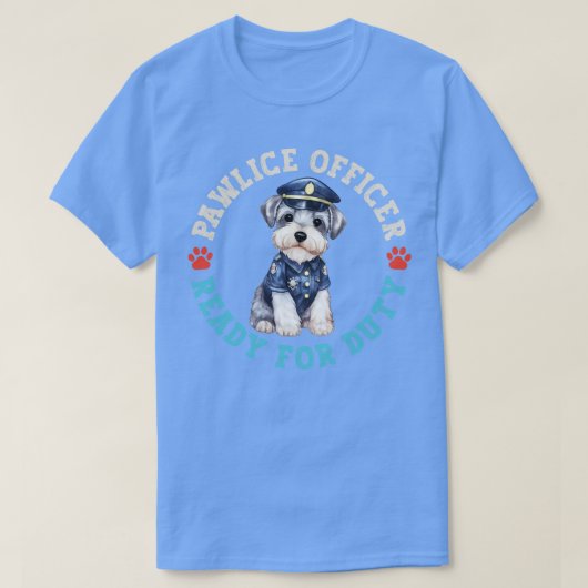 Schnauzer Pawlice Officer T-shirt (Design voorkant)