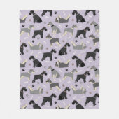 Schnauzer Paws and Botten Fleece Blanket (Voorkant)