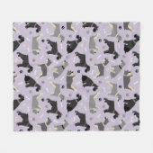 Schnauzer Paws and Botten Fleece Blanket (Voorkant (Horizontaal))
