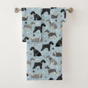 Schnauzer Paws en Botten Bad Handdoek