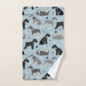 Schnauzer Paws en Botten Bad Handdoek (Handdoek)