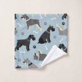 Schnauzer Paws en Botten Bad Handdoek (Wasdoekje)