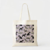 Schnauzer Paws en Botten Canvas tas (Voorkant)