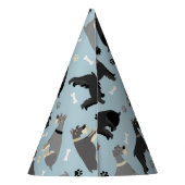 Schnauzer Paws en Botten Feesthoedjes (Achterkant)