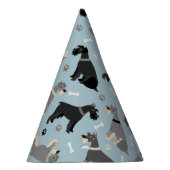 Schnauzer Paws en Botten Feesthoedjes (Rechts)