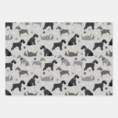 Schnauzer Paws en Botten Inpakpapier Vel (Voorkant 3)