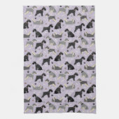 Schnauzer Paws en Botten Kitchen Towel Theedoek (Verticaal)