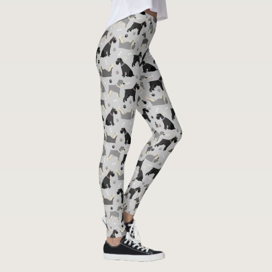 Schnauzer Paws en Botten Leggings (Rechts)