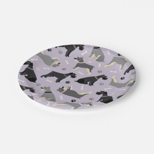 Schnauzer Paws en Botten Paper Bord (Gekanteld)