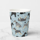Schnauzer Paws en Botten Papieren Bekers (Links)