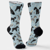 Schnauzer Paws en Botten Socks Sokken (Gebogen)