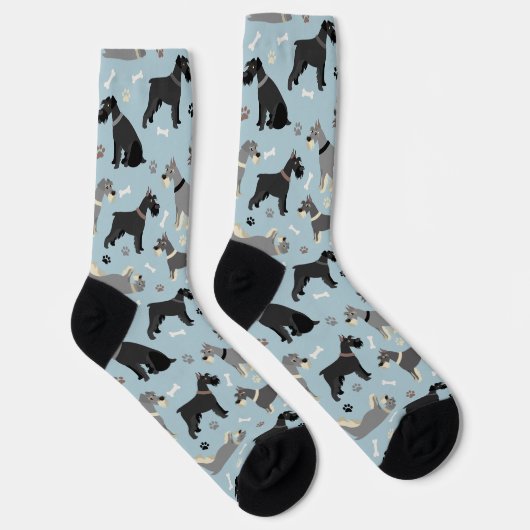 Schnauzer Paws en Botten Socks Sokken (Rechts)
