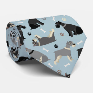 Schnauzer Paws en Botten Stropdas