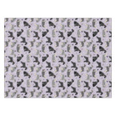 Schnauzer Paws en Botten Tafelkleed (Voorkant (Horizontaal))