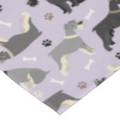 Schnauzer Paws en Botten Tafelkleed (Gekanteld)