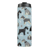 Schnauzer Paws en Botten Thermal Tumbler Thermosbeker (Voorkant)