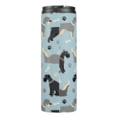 Schnauzer Paws en Botten Thermal Tumbler Thermosbeker (Achterkant)