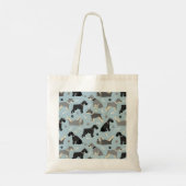 Schnauzer Paws en Botten Tote Bag (Achterkant)