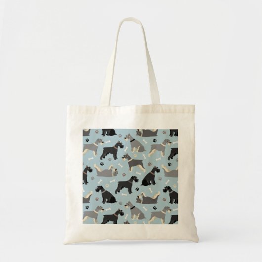 Schnauzer Paws en Botten Tote Bag (Voorkant)