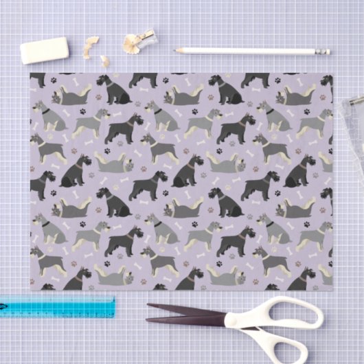 Schnauzer Paws en Botten Weefpapier Tissuepapier (Craft)