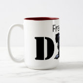 Schnauzer Peeking Persoonlijke vader Tweekleurige Koffiemok (Links)