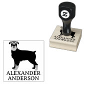 Schnauzer Personaliseer Rubber Stamp Rubberstempel (Gestempeld)