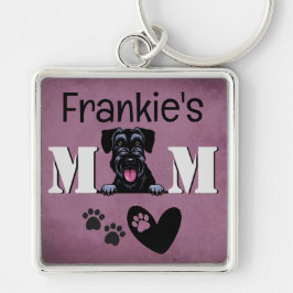 Schnauzer Personalized Peeking Sleutelhanger
