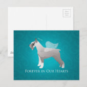 Schnauzer Pet Memorial Design Briefkaart (Voorkant / Achterkant)