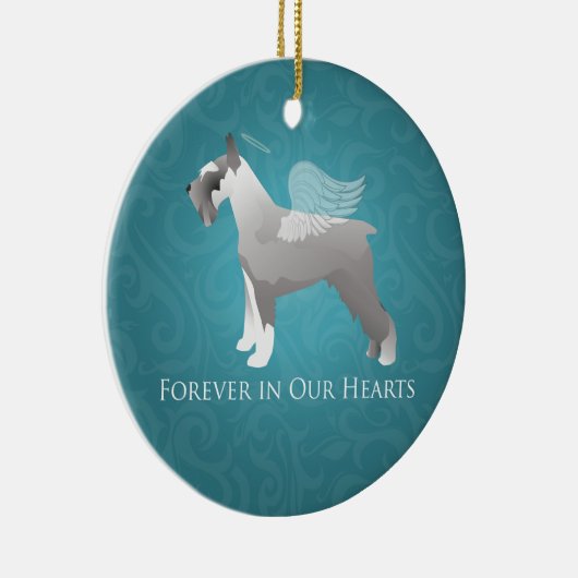 Schnauzer Pet Memorial Design Keramisch Ornament (Rechts)