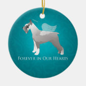 Schnauzer Pet Memorial Design Keramisch Ornament (Voorkant)