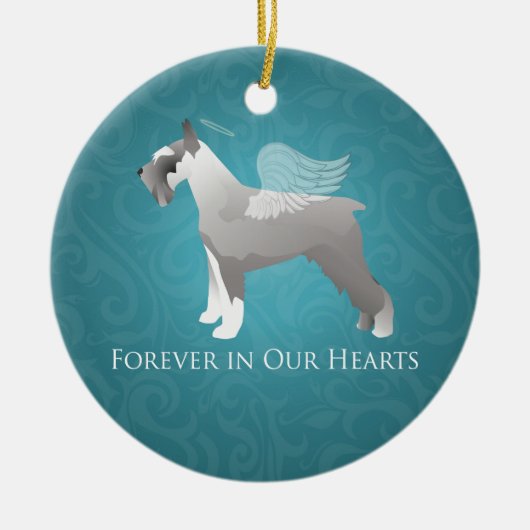 Schnauzer Pet Memorial Design Keramisch Ornament (Voorkant)