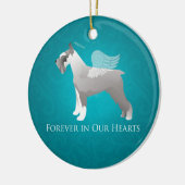 Schnauzer Pet Memorial Design Keramisch Ornament (Links)