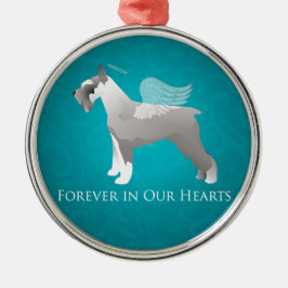 Schnauzer Pet Memorial Design Metalen Ornament