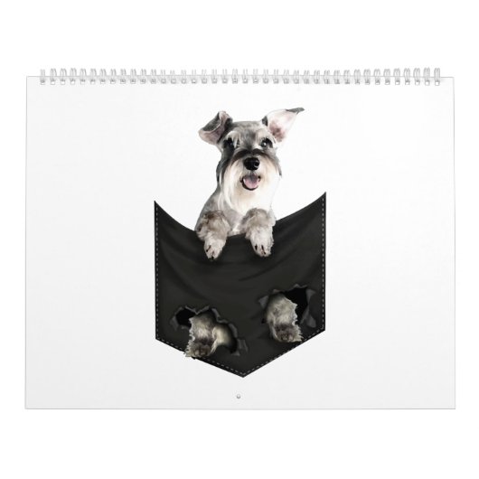 Schnauzer Pocket Mid Classic pocket Kalender (Hoes)