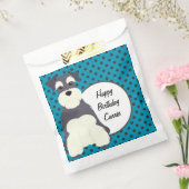 Schnauzer Polka Dots gepersonaliseerd Bedankzakje (Gezegeld)