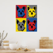 Schnauzer pop art poster (Keuken)