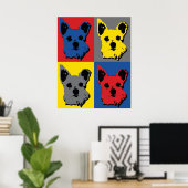 Schnauzer pop art poster (Thuiskantoor)