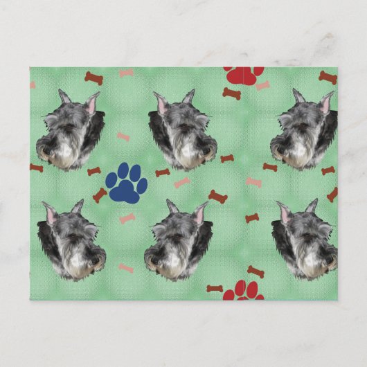 Schnauzer Portrait Briefkaart (Voorkant)