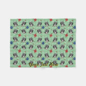 Schnauzer Portrait Fleece Deken (Voorkant (Horizontaal))