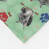 Schnauzer Portrait Fleece Deken (Hoek)