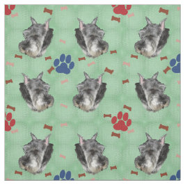 Schnauzer Portrait Stof