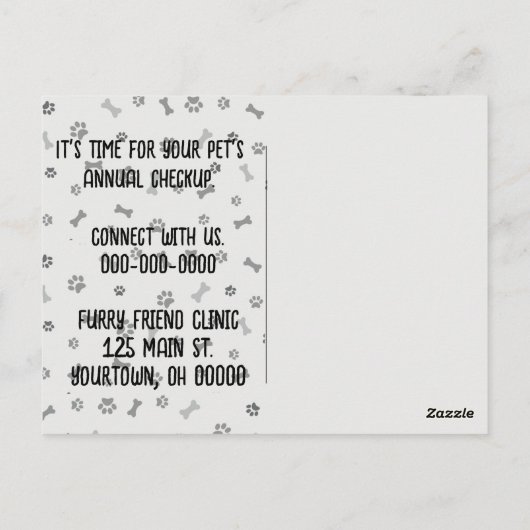 Schnauzer portret potlood schets briefkaart (Achterkant)