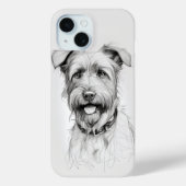 Schnauzer portret potlood schets Case-Mate iPhone case (Achterkant)