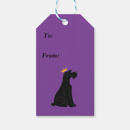 Schnauzer Prince Cadeaulabel (Voorkant)
