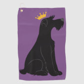 Schnauzer Prince Golfhanddoek (Voorkant)