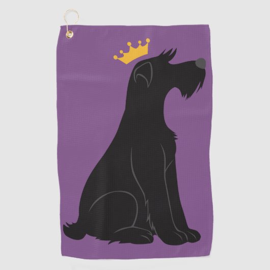Schnauzer Prince Golfhanddoek (Voorkant)