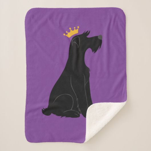 Schnauzer Prince Sherpa Deken (Voorkant)