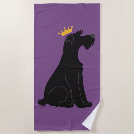 Schnauzer Prince Strandlaken (Voorkant)