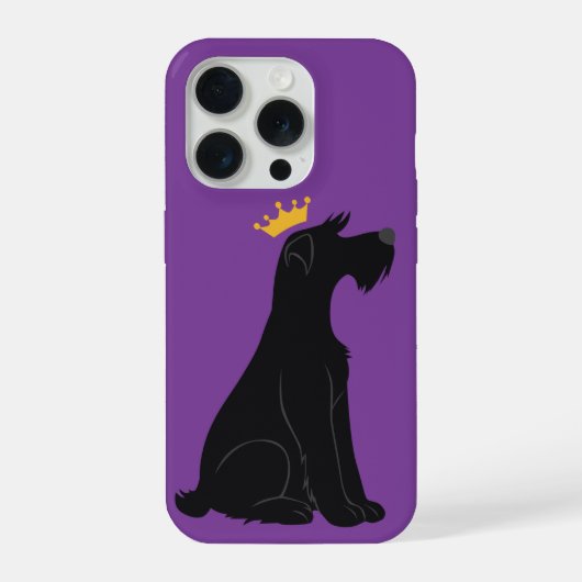 Schnauzer Prins iPhone Hoesje (Achterkant)